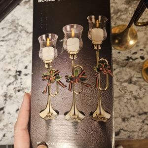 Vintage brass cabdle holders